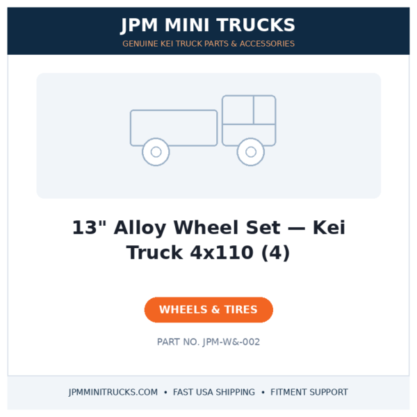 13" Alloy Wheel Set — Kei Truck 4x110 (4)