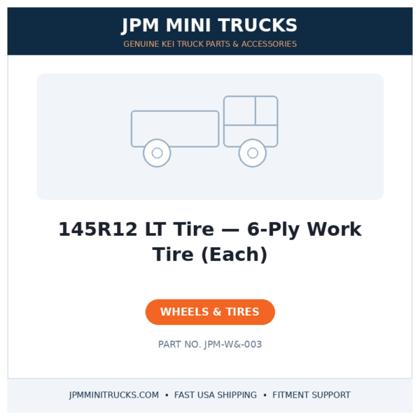 145R12 LT Tire — 6-Ply Work Tire (Each)
