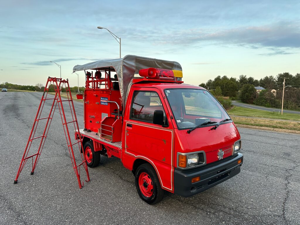 1992 Daihatsu Hijet Fire Truck 4WD 3575 Miles Working Siren Emergency Lights for Sale