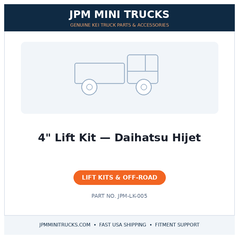 4" Lift Kit — Daihatsu Hijet