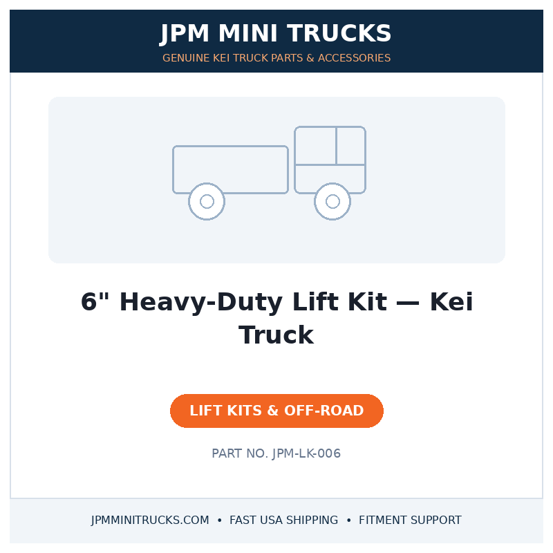 6" Heavy-Duty Lift Kit — Kei Truck