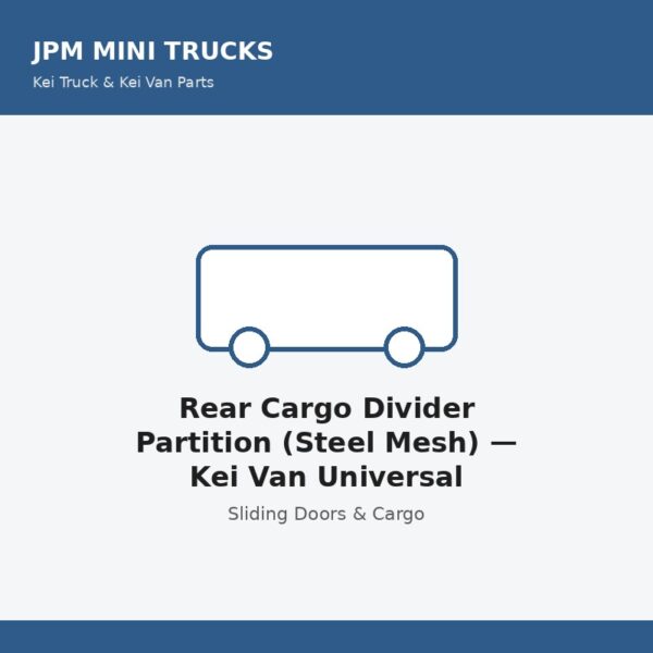 Rear Cargo Divider Partition (Steel Mesh) — Kei Van Universal