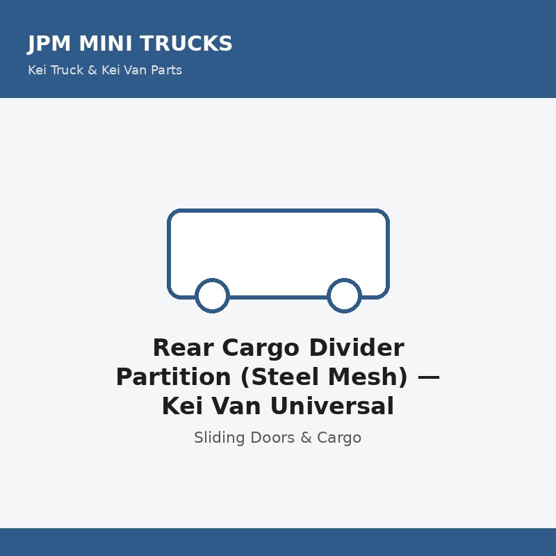 Rear Cargo Divider Partition (Steel Mesh) — Kei Van Universal