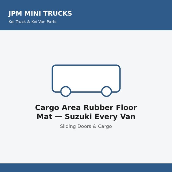 Cargo Area Rubber Floor Mat — Suzuki Every Van