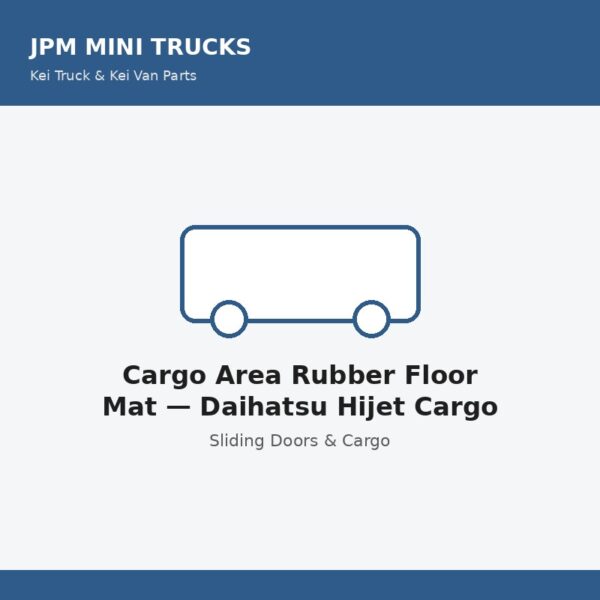 Cargo Area Rubber Floor Mat — Daihatsu Hijet Cargo