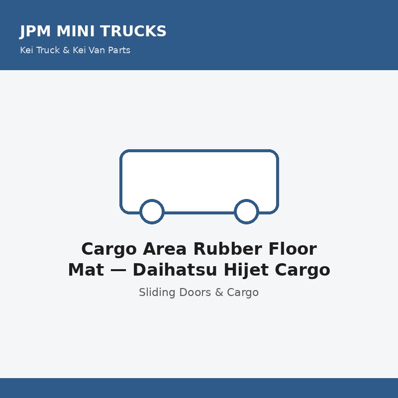 Cargo Area Rubber Floor Mat — Daihatsu Hijet Cargo
