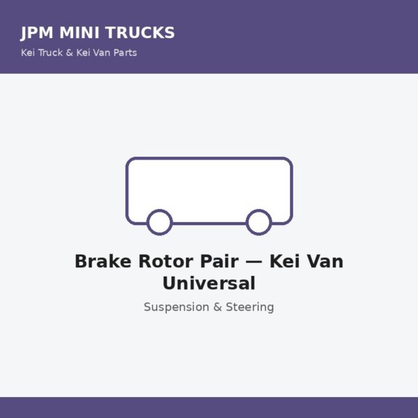 Brake Rotor Pair — Kei Van Universal
