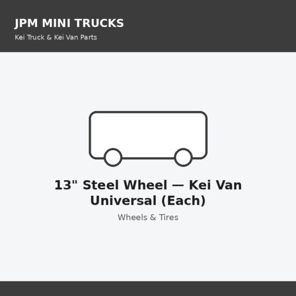 13" Steel Wheel — Kei Van Universal (Each)
