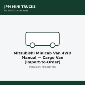 Mitsubishi Minicab Van 4WD Manual — Cargo Van (Import-to-Order)