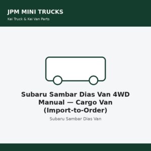 Subaru Sambar Dias Van 4WD Manual — Cargo Van (Import-to-Order)