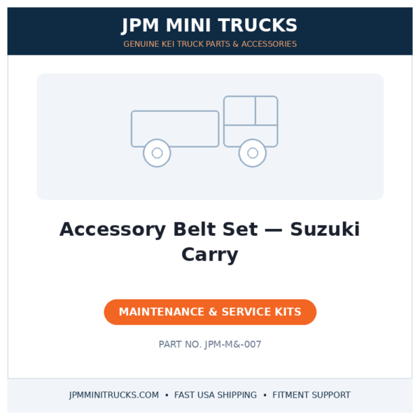 Accessory Belt Set — Suzuki Carry