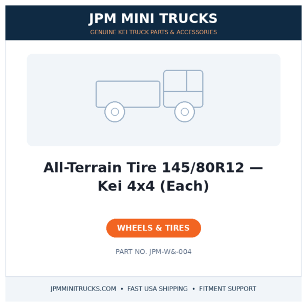 All-Terrain Tire 145/80R12 — Kei 4x4 (Each)