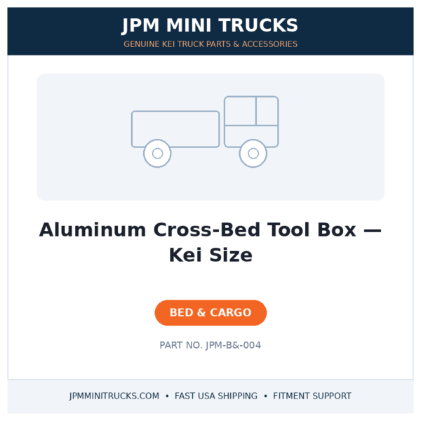 Aluminum Cross-Bed Tool Box — Kei Size