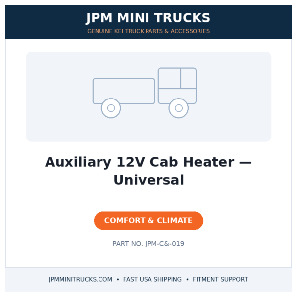 Auxiliary 12V Cab Heater — Universal