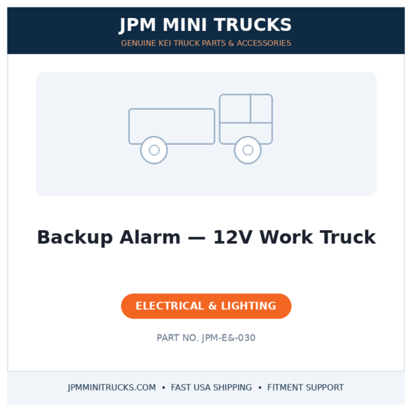 Backup Alarm — 12V Work Truck