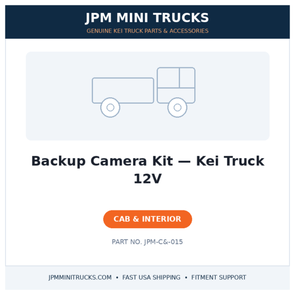Backup Camera Kit — Kei Truck 12V
