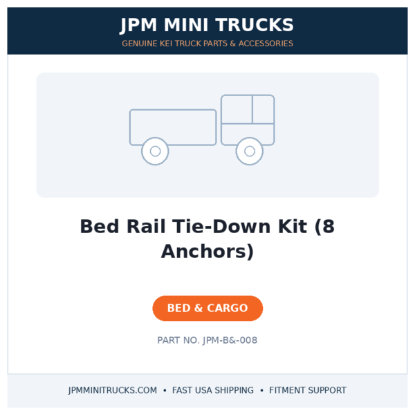 Bed Rail Tie-Down Kit (8 Anchors)
