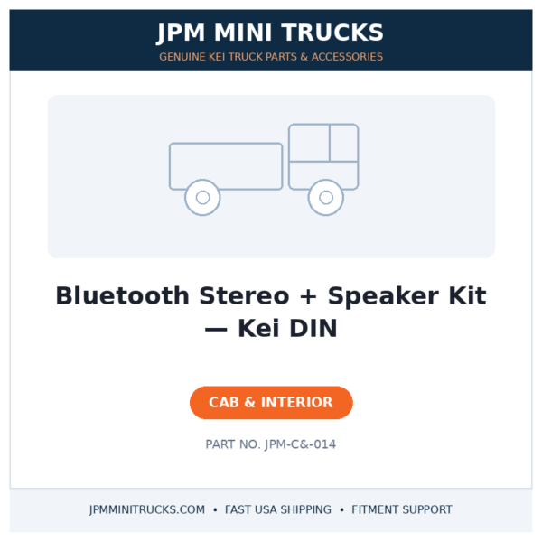 Bluetooth Stereo + Speaker Kit — Kei DIN