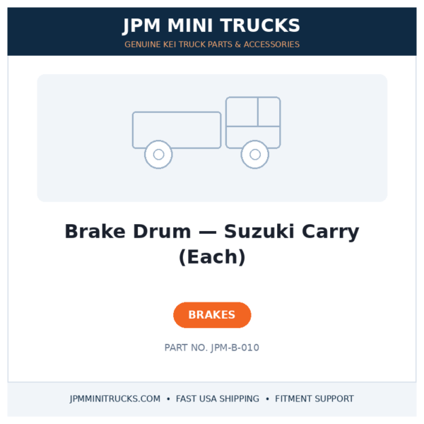 Brake Drum — Suzuki Carry (Each)