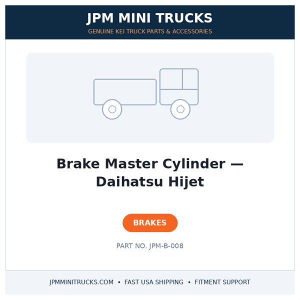 Brake Master Cylinder — Daihatsu Hijet