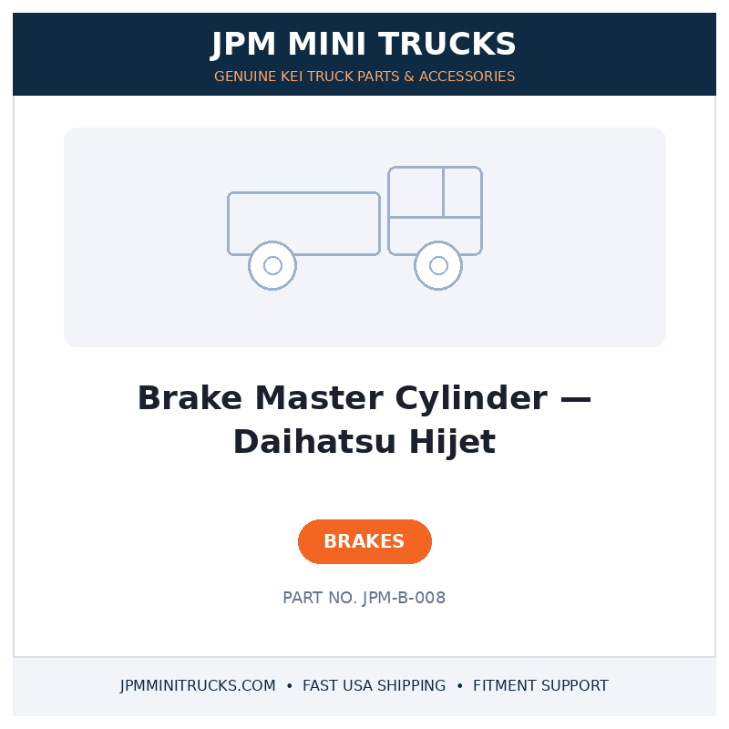 Brake Master Cylinder — Daihatsu Hijet