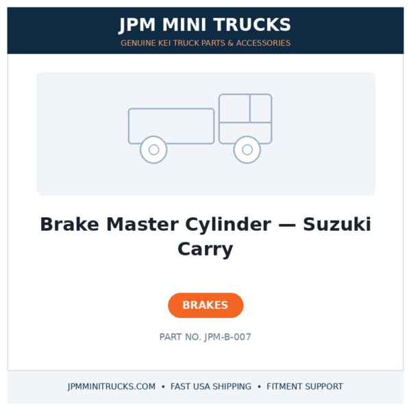 Brake Master Cylinder — Suzuki Carry