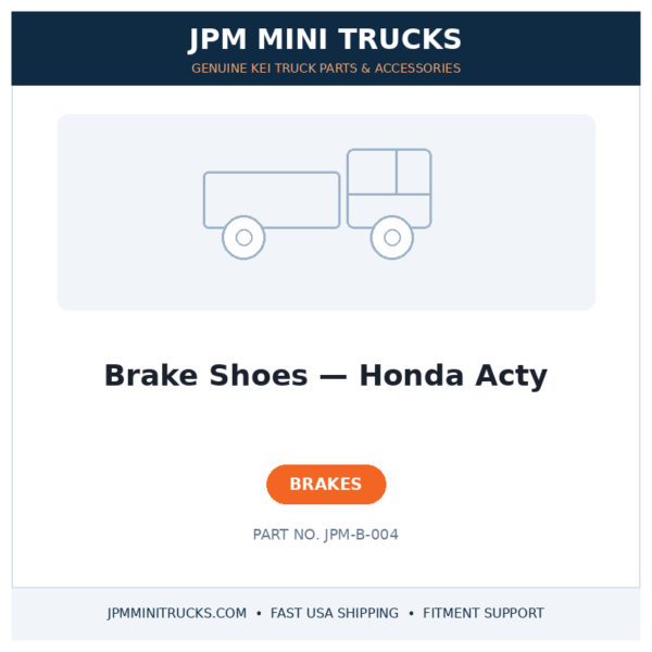 Brake Shoes — Honda Acty