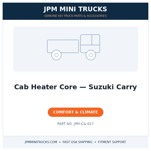 Cab Heater Core — Suzuki Carry