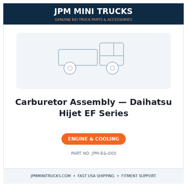 Carburetor Assembly — Daihatsu Hijet EF Series