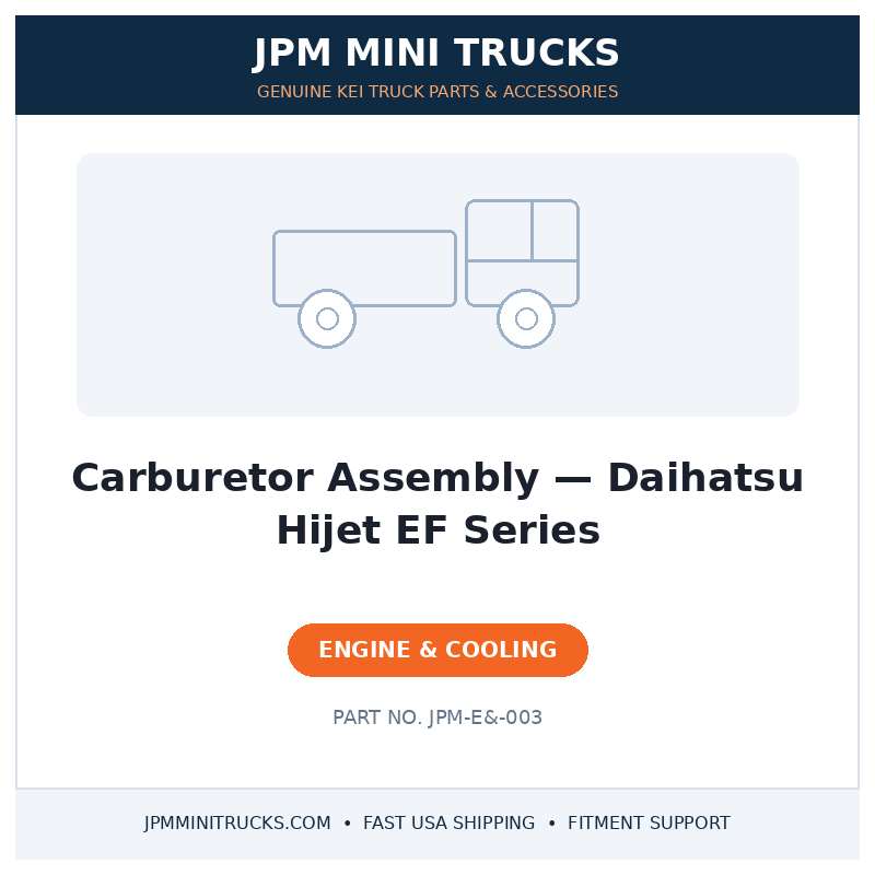 Carburetor Assembly — Daihatsu Hijet EF Series