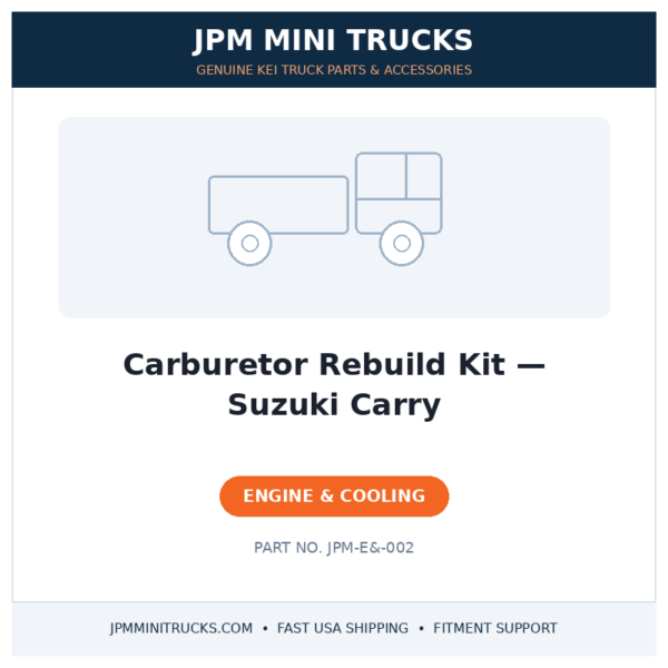Carburetor Rebuild Kit — Suzuki Carry
