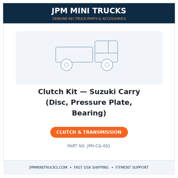 Clutch Kit — Suzuki Carry (Disc, Pressure Plate, Bearing)