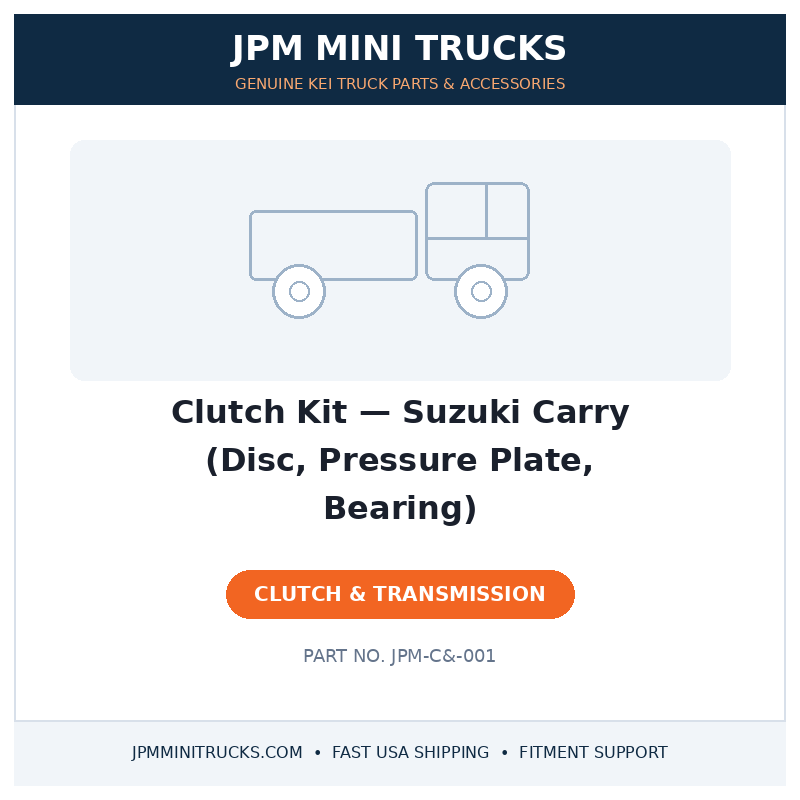 Clutch Kit — Suzuki Carry (Disc, Pressure Plate, Bearing)