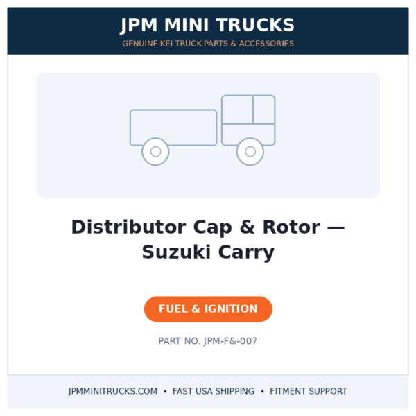 Distributor Cap & Rotor — Suzuki Carry