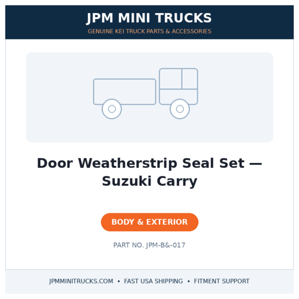 Door Weatherstrip Seal Set — Suzuki Carry