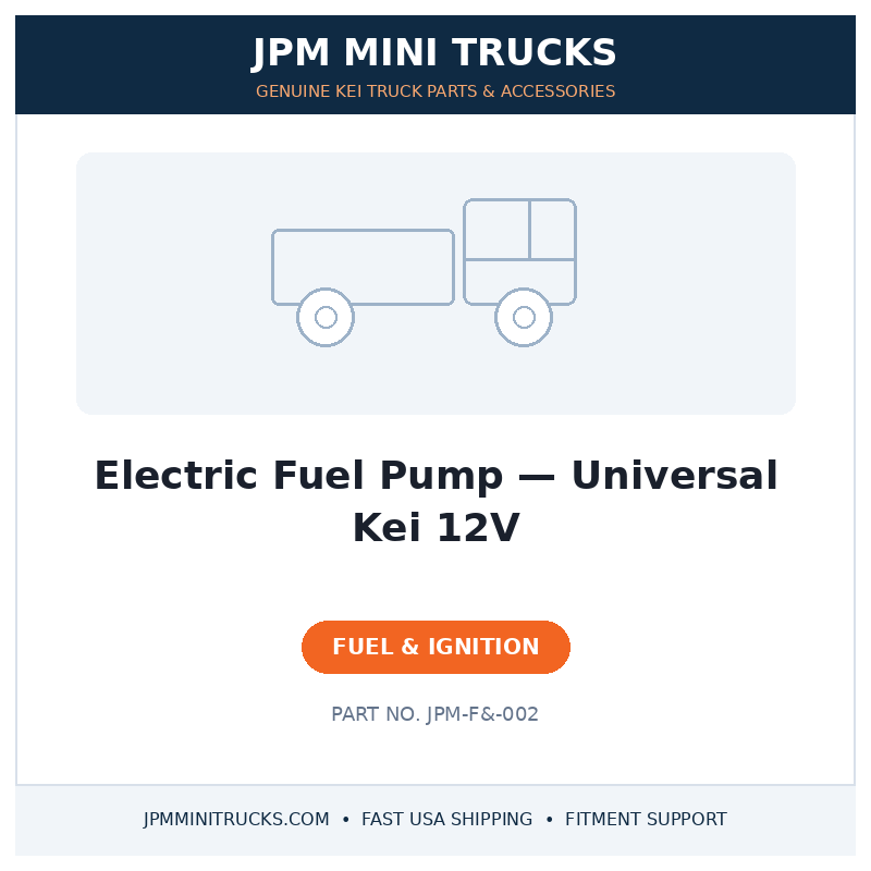 Electric Fuel Pump — Universal Kei 12V