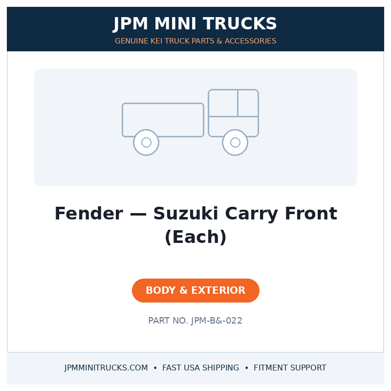 Fender — Suzuki Carry Front (Each)