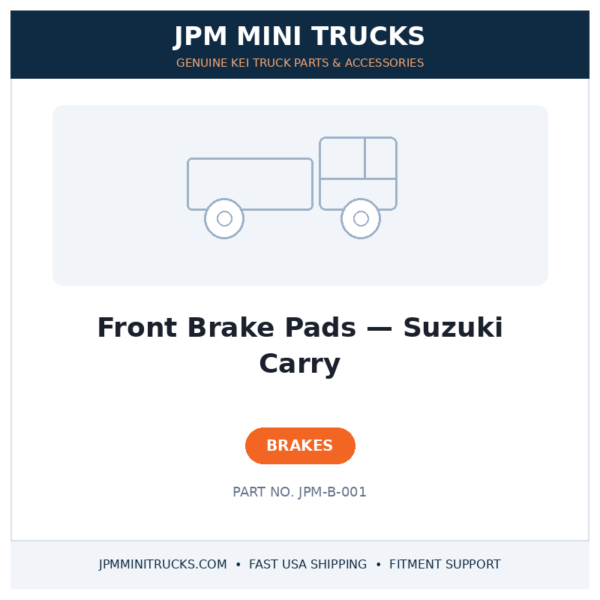 Front Brake Pads — Suzuki Carry