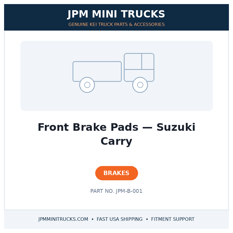 Front Brake Pads — Suzuki Carry