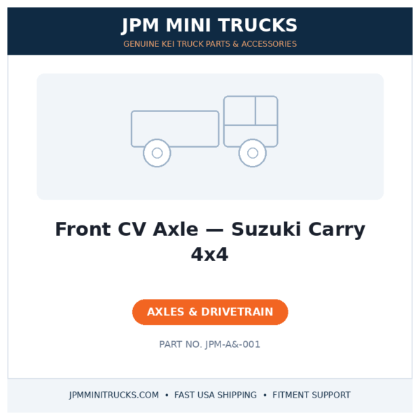 Front CV Axle — Suzuki Carry 4x4