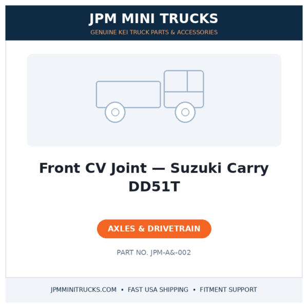 Front CV Joint — Suzuki Carry DD51T