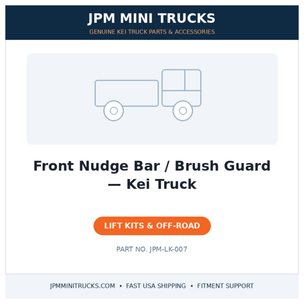 Front Nudge Bar / Brush Guard — Kei Truck
