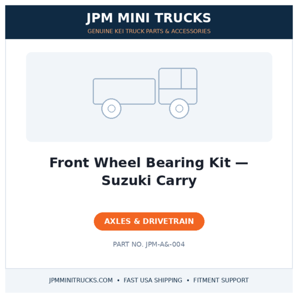 Front Wheel Bearing Kit — Suzuki Carry