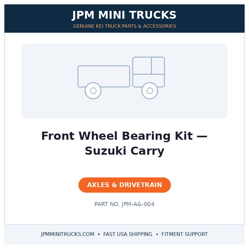 Front Wheel Bearing Kit — Suzuki Carry