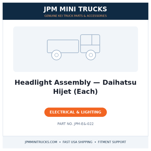 Headlight Assembly — Daihatsu Hijet (Each)