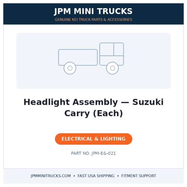 Headlight Assembly — Suzuki Carry (Each)