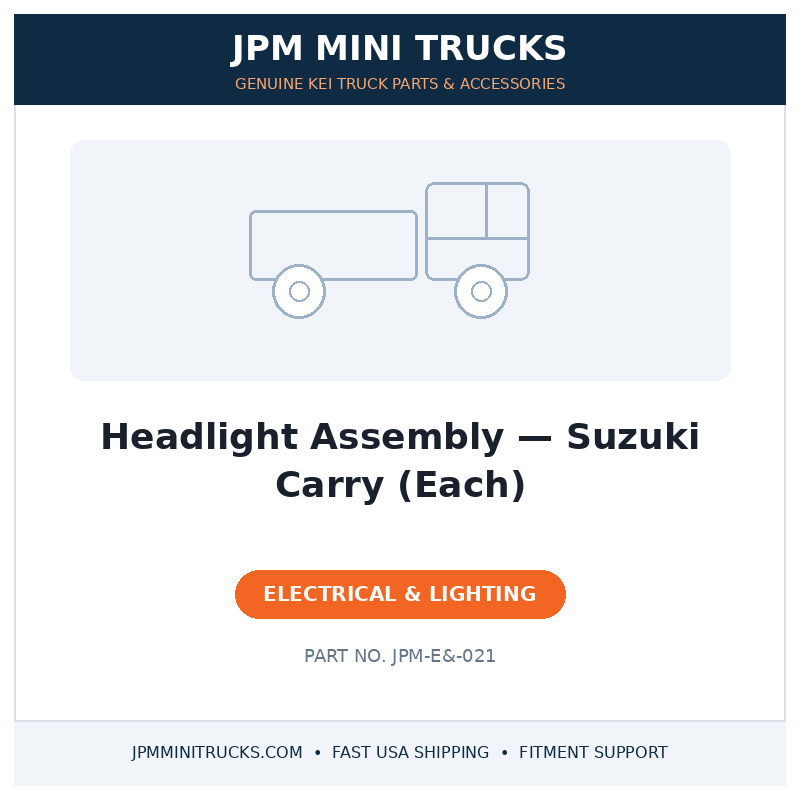 Headlight Assembly — Suzuki Carry (Each)