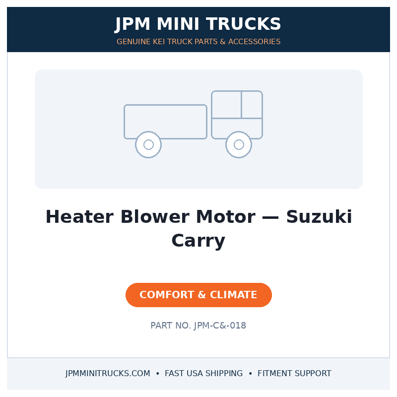 Heater Blower Motor — Suzuki Carry
