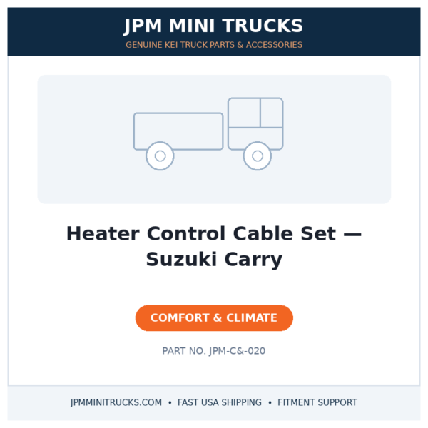Heater Control Cable Set — Suzuki Carry