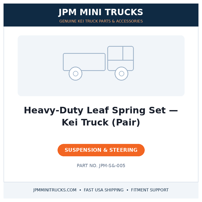 Heavy-Duty Leaf Spring Set — Kei Truck (Pair)